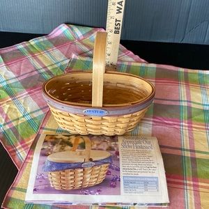 Longaberger century 2000 hostess appropriation basket, protector & flyer